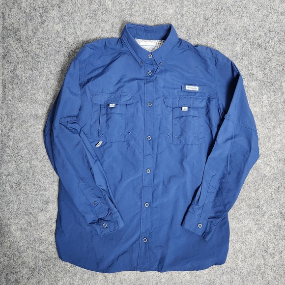 Columbia Other - Columbia PFG Performance Fishing Gear Men L Blue Mesh Lined Vented Outdoor Hike